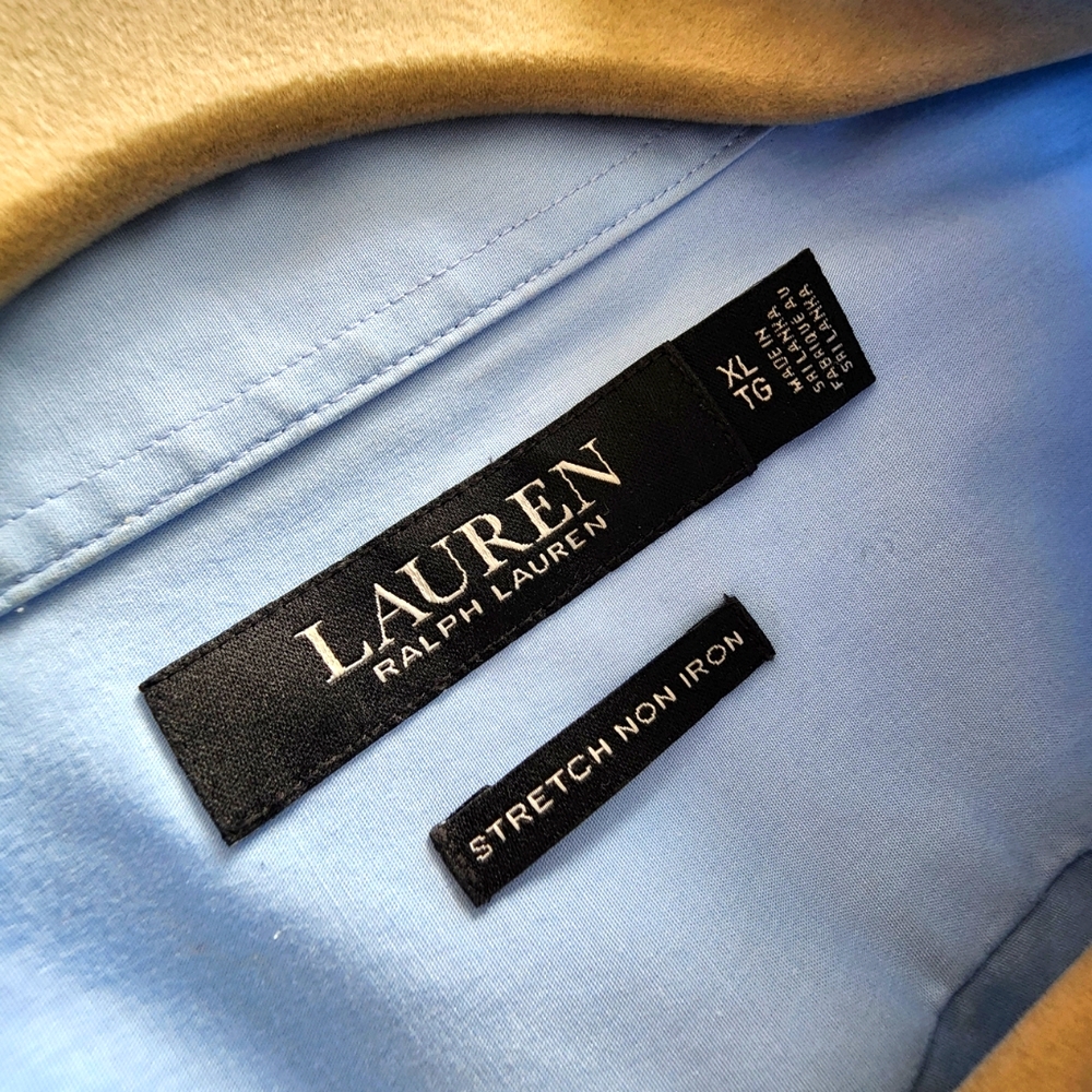Lauren Ralph Lauren Shirt Stretch Non-Iron Cotton XL